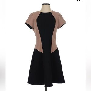 Rebecca Taylor Black and Tan Dress